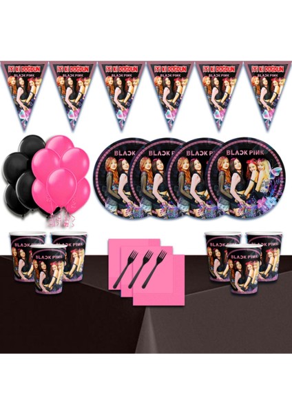 16 Kişilik Doğum Günü Parti Süsleri Malzemeleri Seti