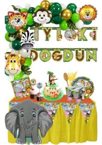 Sevimli Hayvanlar 16 Kişilik Doğum Günü Parti Seti