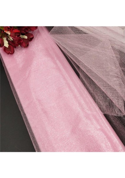 Bebek Pembesi Renk 10 Metre Kristal Tül En 3 Metre Soft Nişan Bohçası Valiz Oda Kapı Süsü