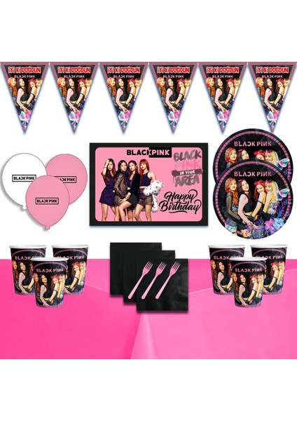 Afişli 16 Kişilik Doğum Günü Parti Süsleri Malzemeleri Seti