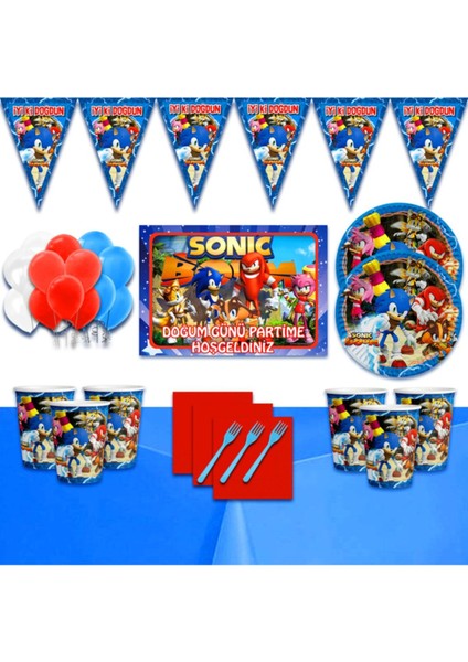 Afişli 8 Kişilik Doğum Günü Parti Süsleri Malzemeleri Seti