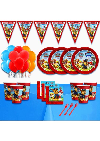 Paw Patrol 16 Kişilik Doğum Günü Parti Malzemeleri Seti