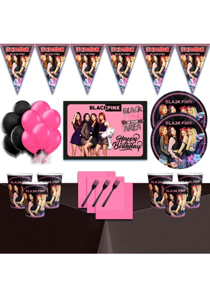 Afişli 24 Kişilik Doğum Günü Parti Süsleri Malzemeleri Seti