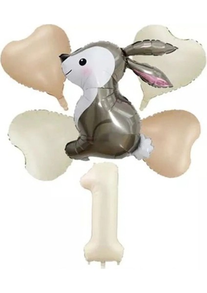 Yaş Folyolu Tavşan Folyolu Balon Doğum Günü Süsü Doğum Günü Parti Seti fiyatları