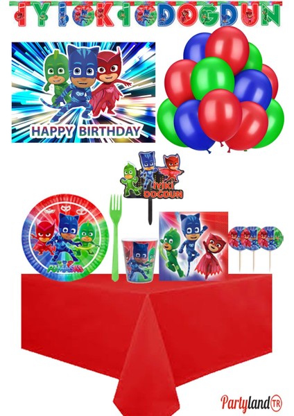 16 Kişilik Lisanslı Doğum Günü Parti Seti