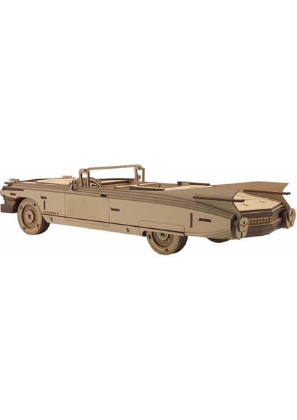 Nostaljik Araba Serisi, Pink Cadillah Eldorado 1959 Model , 3D Ahşap Puzzle Maketi