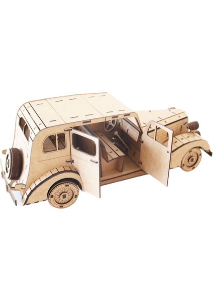 Nostaljik Araba Serisi, Cadillah Fleetwood 1935 Model, 3D Ahşap Puzzle Maketi