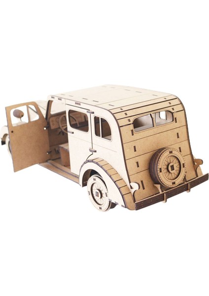 Nostaljik Araba Serisi, Cadillah Fleetwood 1935 Model, 3D Ahşap Puzzle Maketi