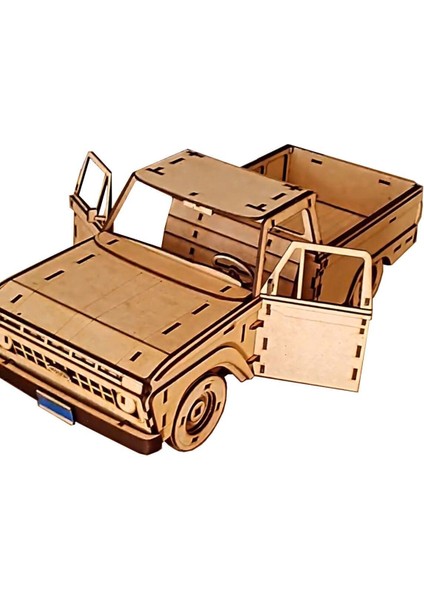 Nostaljik Araba Serisi, Frd F 100 1965 Model , 3D Ahşap Puzzle Maketi