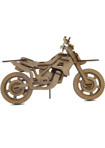 Motocross Motosiklet 3D Ahşap Puzzle Maketi