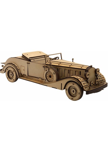 Nostaljik Araba Serisi, Cadillah Rollston 1930 Model, 3D Ahşap Puzzle Maketi