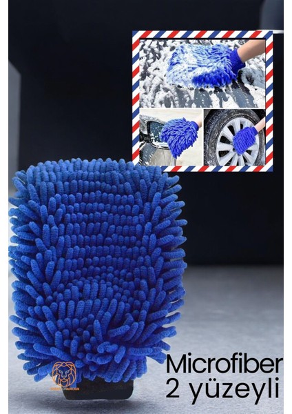 Oto Yıkama Eldiveni Jant Torpido Temizlik Eldiveni Microfiber 720706