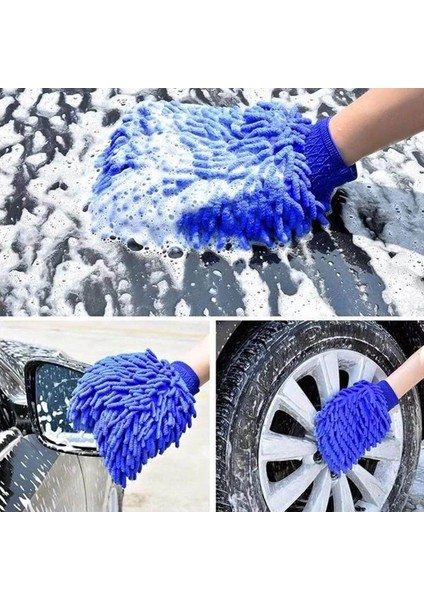 Oto Yıkama Eldiveni Jant Torpido Temizlik Eldiveni Microfiber 720706