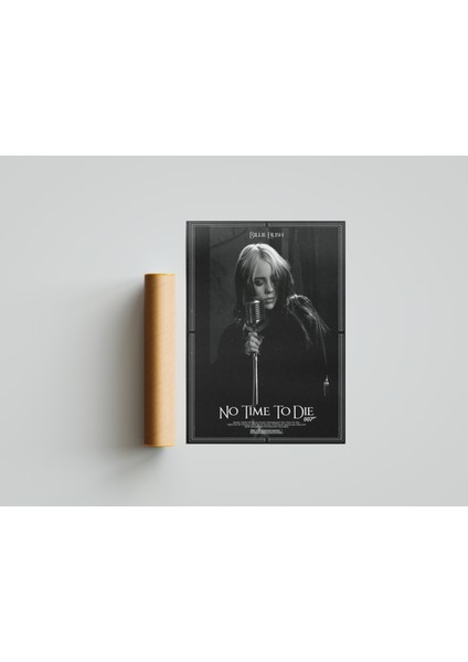 512 Art Design Billie Eilish No Time Do Die Müzik Duvar Dekor Poster 30 x 42 Çerçevesiz