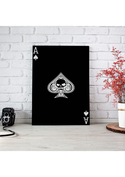 İskambil Kartı Kupa As Kuru Kafa Duvar Dekor Poster 30 x 42 Çerçevesiz fiyatları