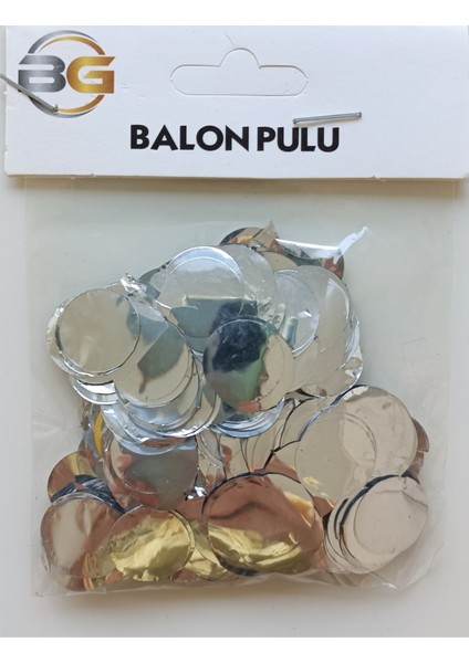 Party 1 Paket Metalize Gümüş Gri Balon İçi Konfeti Pulu