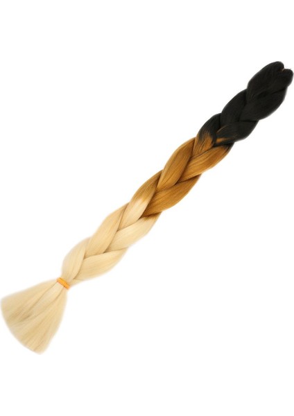 Afro Örgüsü ve Rasta Için Sentetik Renk Geçişli Saç / Siyah / Karamel / Platin /