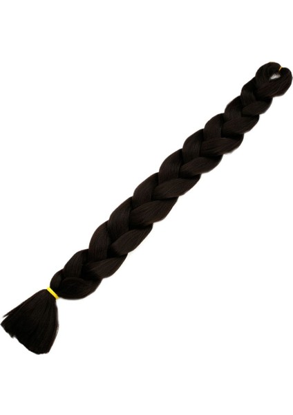 Afro Örgüsü ve Rasta Için Sentetik Saç / Koyu Kestane /