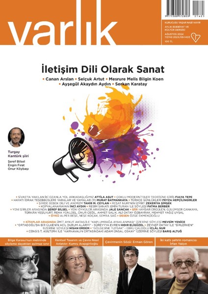 Varlık Edebiyat ve Kültür Dergisi 1403. Sayı - Ağustos 2024