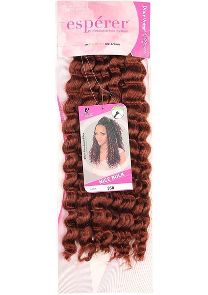Nice Bulk Afro Su Dalgalı Görünümlü Saç / Kızıl Bakır / fiyatları