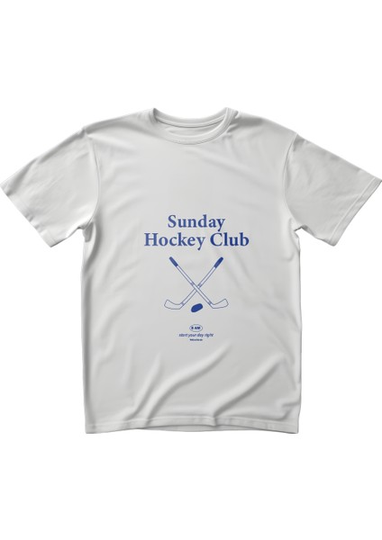 Sunday Hockey Club Tasarım Relaxed Fit Erkek Tişört