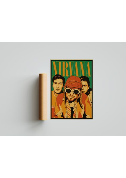 512 Art Design Nirvana Müzik Albüm Afiş Poster 30 x 42 Çerçevesiz