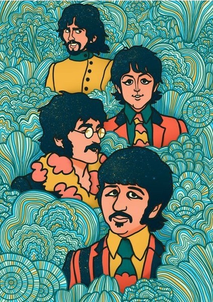 512 Art Design The Beatles Tasarım Müzik Afiş Poster 30 x 42 Çerçevesiz