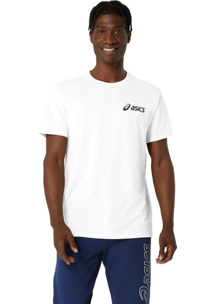 Asics Chest Logo Ss Tee Erkek Beyaz Kısa Kollu Tshirt 2031E659-100