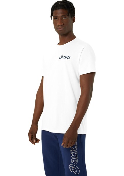 Asics Chest Logo Ss Tee Erkek Beyaz Kısa Kollu Tshirt 2031E659-100