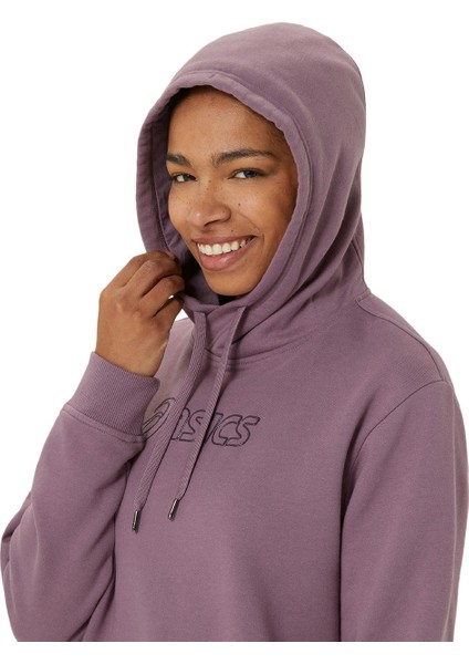 Asics Logo Oth Hoodie Kadın Gri Sweatshirt 2032C845-501