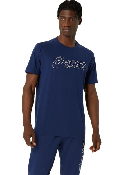 Asics Logo Ss Tee Erkek Mavi Kısa Kollu Tshirt 2031E188-402