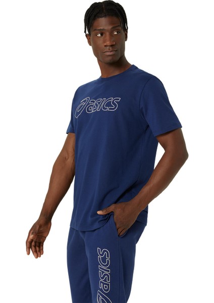Asics Logo Ss Tee Erkek Mavi Kısa Kollu Tshirt 2031E188-402