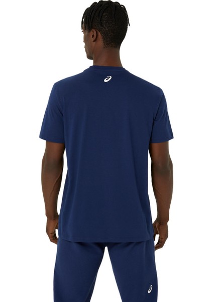 Asics Logo Ss Tee Erkek Mavi Kısa Kollu Tshirt 2031E188-402