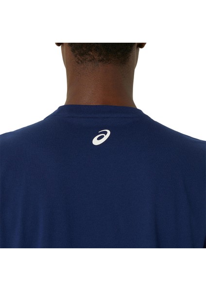 Asics Logo Ss Tee Erkek Mavi Kısa Kollu Tshirt 2031E188-402