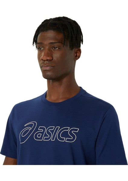Asics Logo Ss Tee Erkek Mavi Kısa Kollu Tshirt 2031E188-402