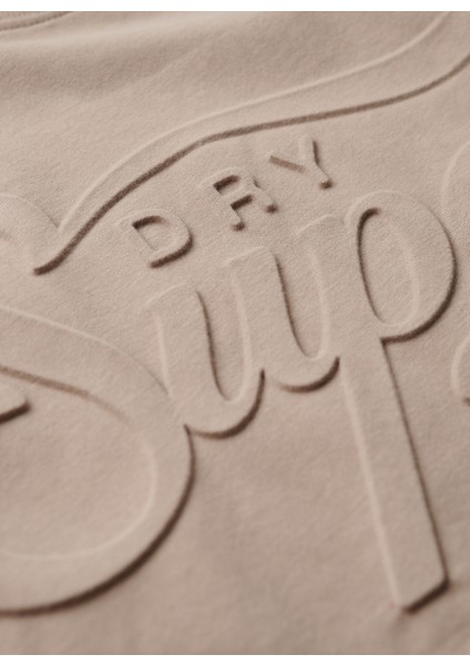 Bisiklet Yaka Düz Bej Erkek T-Shirt M1011915A1PC_EMBOSSED Archıve Graph fırsatları