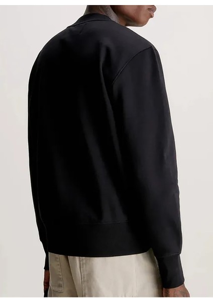 Bisiklet Yaka Normal Baskılı Siyah Erkek Kazak J30J325670BEH Instıtutıonal Sweater