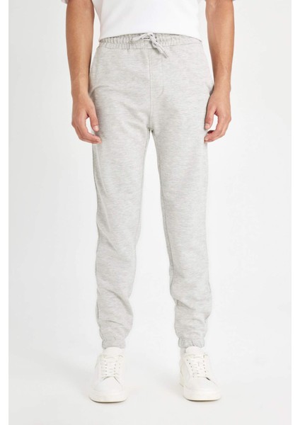 Regular Fit Eşofman Altı Cepli Basic Düz Beli Bağcıklı Lastikli Paça D4416AX24AU