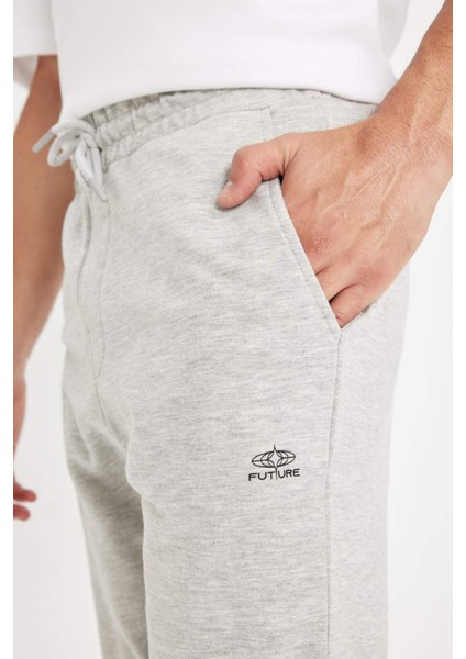 Regular Fit Eşofman Altı Cepli Basic Düz Beli Bağcıklı Lastikli Paça D4416AX24AU