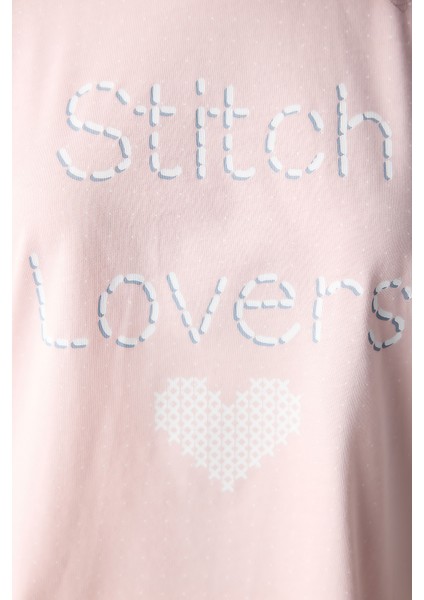 Pamuklu Pink Heart Şortlu Pembe Pijama Takımı