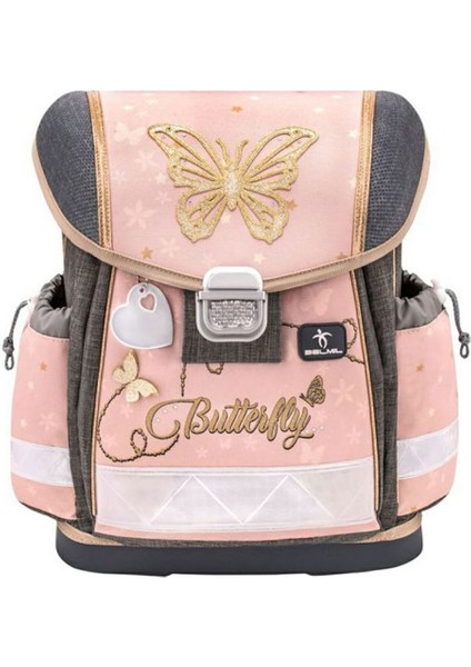 Classy Butterfly Pembe Okul Çantası 19 L Kapasiteli Ergonomik Tasarım Çocuklar İçin