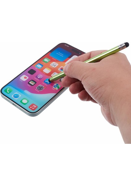 2 Adet Pasif Stylus Kalem Pürüzsüz Yazma Çizim Dokunmatik Ekran Kalemi Çift Silikon Ipuçları (Yurt Dışından)