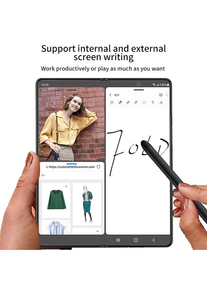 Seashell Digital Gkk Samsung Galaxy Z Fold5 5g Kapasitif Çizim Yazma Kalem Dokunmatik Ekran Stylus Kalem (Yurt Dışından)