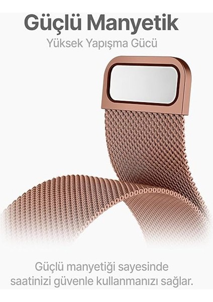 Samsung Galaxy Watch 6 44MM Saat Kordonu Metal Örgü Hasır Kordon Kayış Bileklik Krd-12