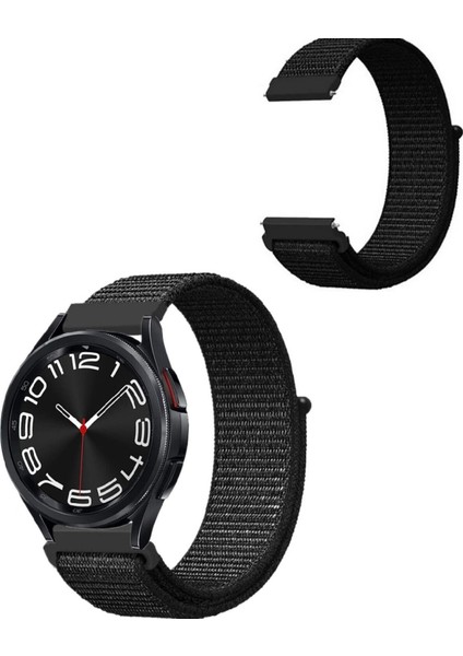Samsung Galaxy Watch 4 40MM - 44MM 20MM Uyumlu Kaliteli Kumaş Hasır Cırtlı Kordon Kayış Bileklik Hasır Kordon