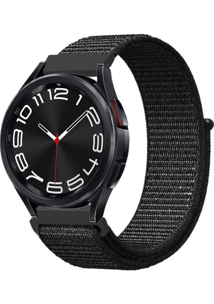 Samsung Galaxy Watch 4 40MM - 44MM 20MM Uyumlu Kaliteli Kumaş Hasır Cırtlı Kordon Kayış Bileklik Hasır Kordon
