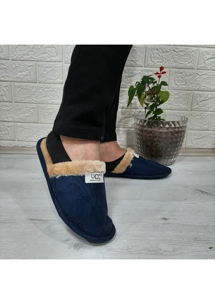 Lacivert Içi Kürklü Ev Içi Tüylü Misafir Terliği fırsatları