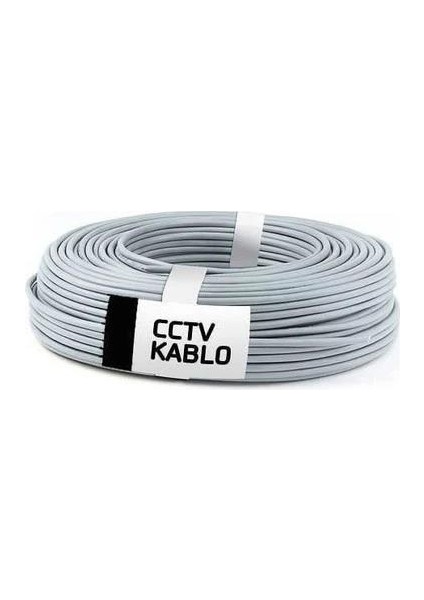 100 Metre Kaliteli 2+1 - 0.22 mm Cctv Güvenlik Kamera Kablosu