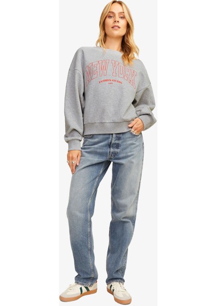 Jxmerle Kadın Gri Sweatshirt 12260608-LIGHTGREYMELANGE fiyatları