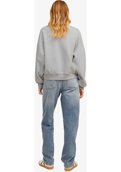 Jxmerle Kadın Gri Sweatshirt 12260608-LIGHTGREYMELANGE fırsatları